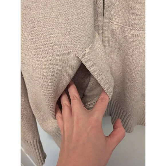 Lady Hathaway Gray/Heather Zip Sweater with Nordic Pattern, Size LG, EUC - Picture 4 of 7